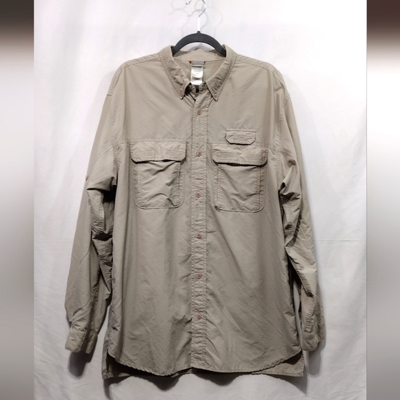 The North Face Other - The North Face Hiking Shirt Men's L Tan Camping Fishing Safari Outdoor Vent Back